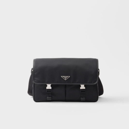 Sac Porté épaule en Re-Nylon et Cuir Saffiano